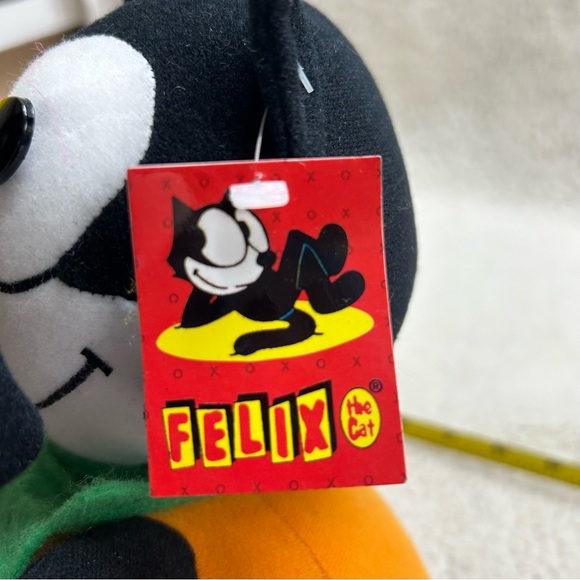 Felix the cat Halloween Plush 12" vintage with tags pumpkin body - Picture 10 of 14